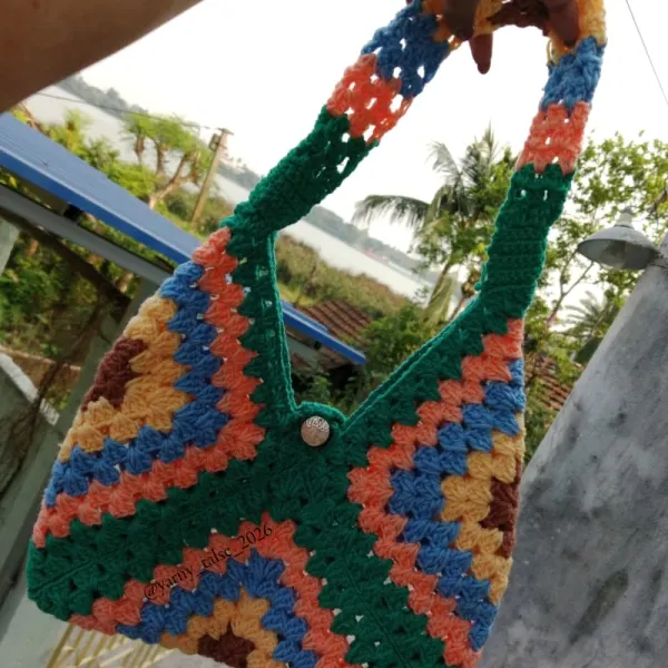 Crochet Colourful Shoulder Bag