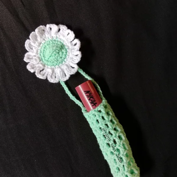 Crochet lipbalm/ lipstick holder charm