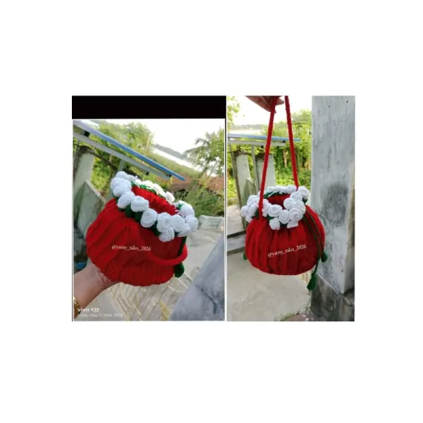 Rose Drawstring Bag (Potli)