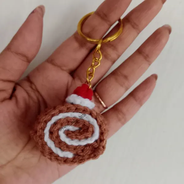 Choco- Swiss Roll key chain