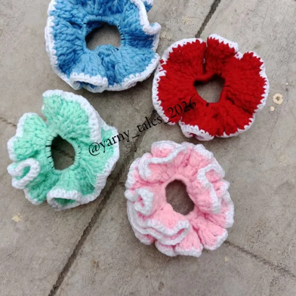 Crochet Hair Scrunchies