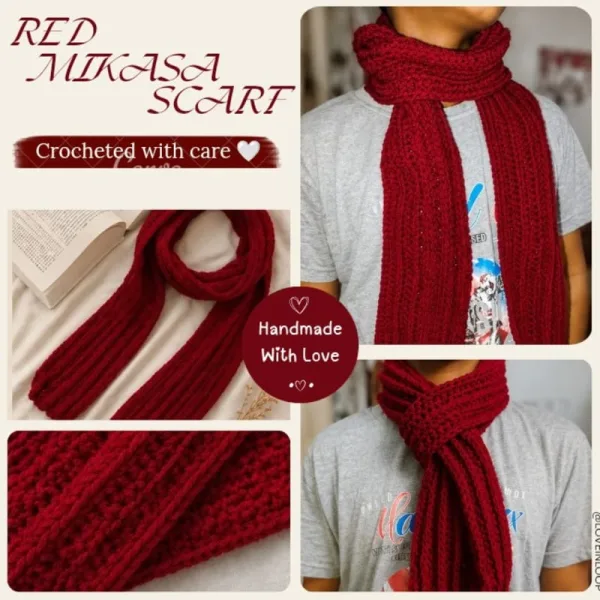 RED MIKASA SCARF