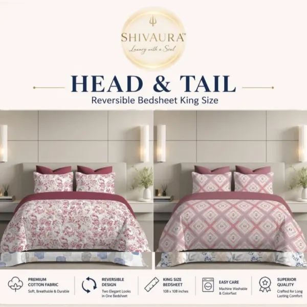 Cotton king size bedsheet set