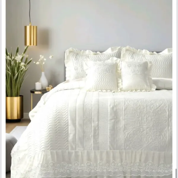 5 pcs quilted bedcover set