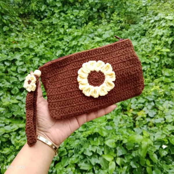 Crochet  Wrist Clutch