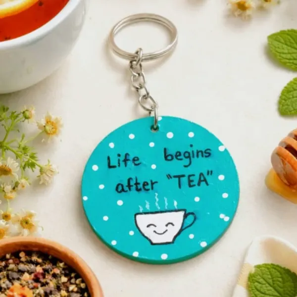 Tea lover keychain
