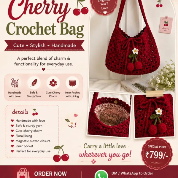 Homemade Crochet woolen Bag