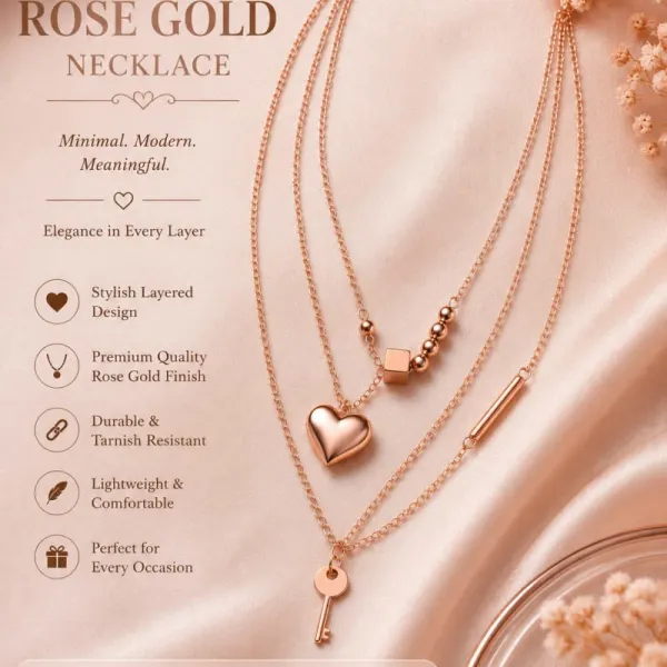 Layered Rose Gold Necklace