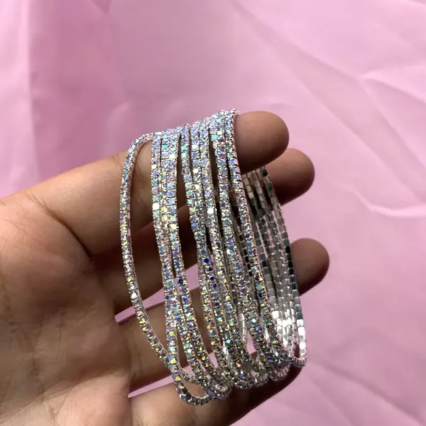 Silver rhinestone bracelet