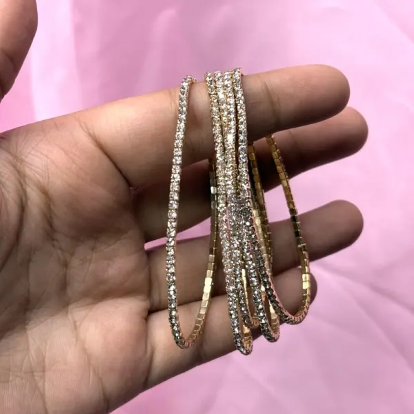 Gold rhinestone bracelet