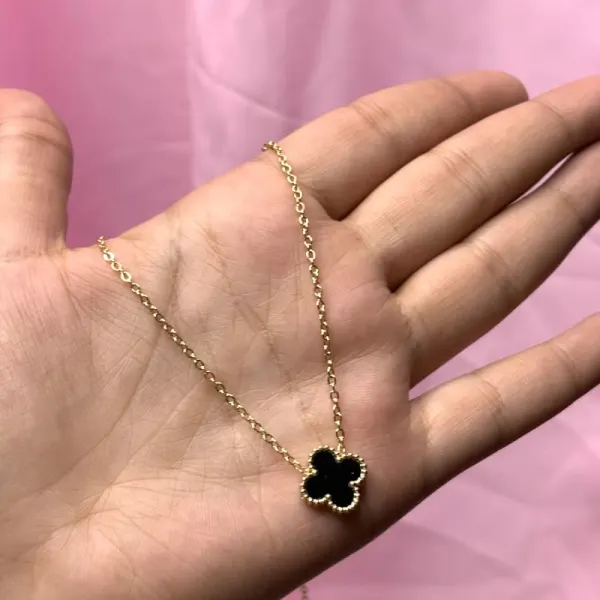 Black clover necklace