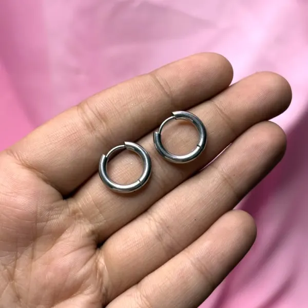 Silver hoops