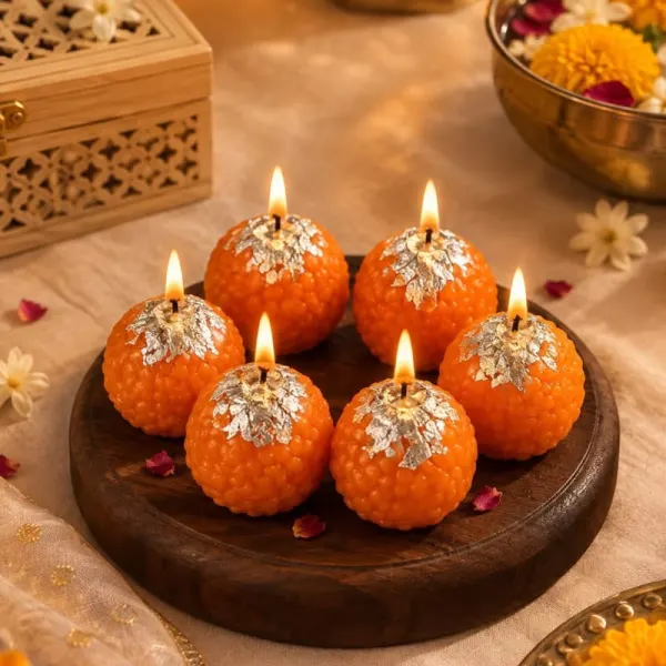 Festive Laddoo candle