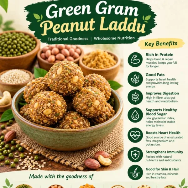 Greengram Peanut Laddu