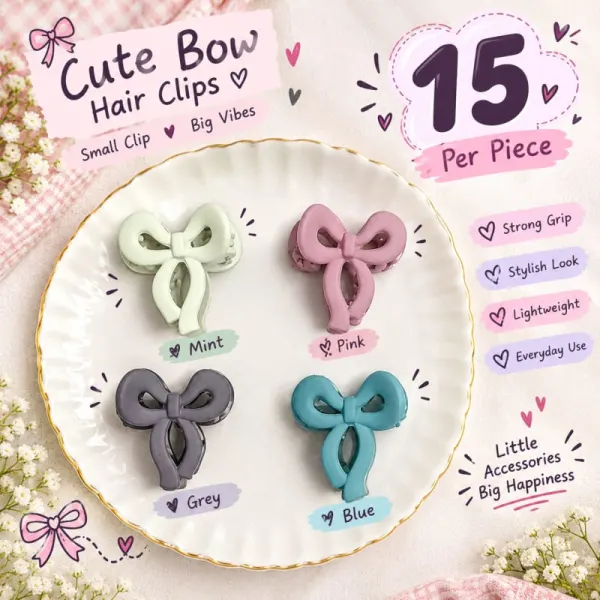 Cute Bow Hair Clips