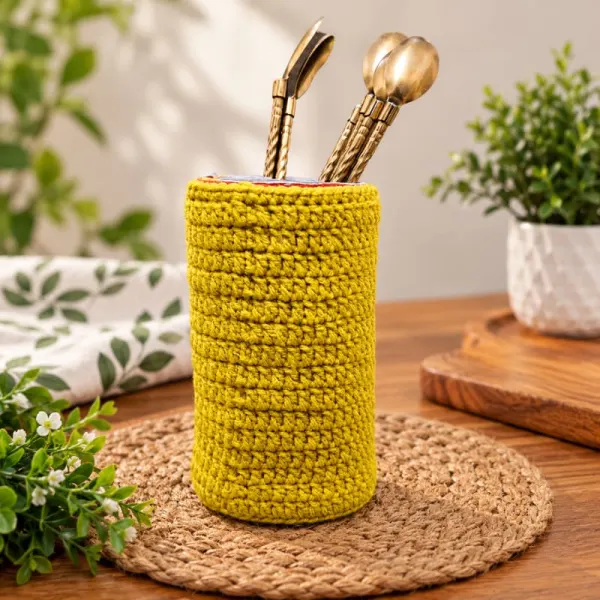 Handmade Crochet Cutlery Holder