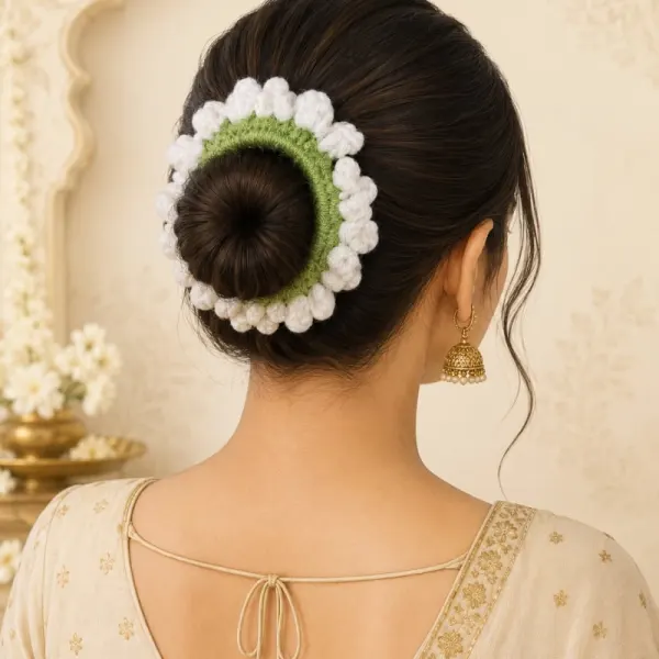 Crochet Gajra Scrunchie