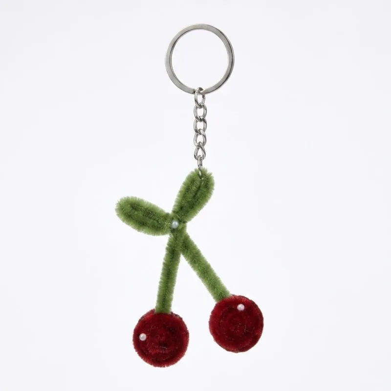 Red Cherry Cute Keychain 🍒✨