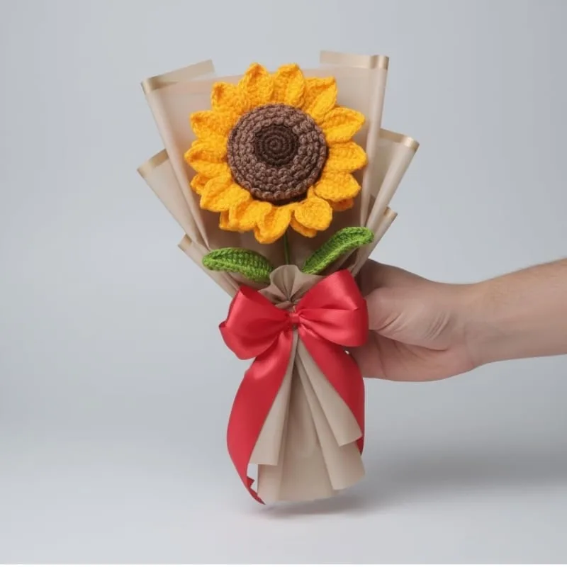 Crochet Sunflower Bouquet Gift