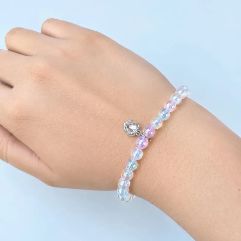 Opal Beaded Heart Bracelet