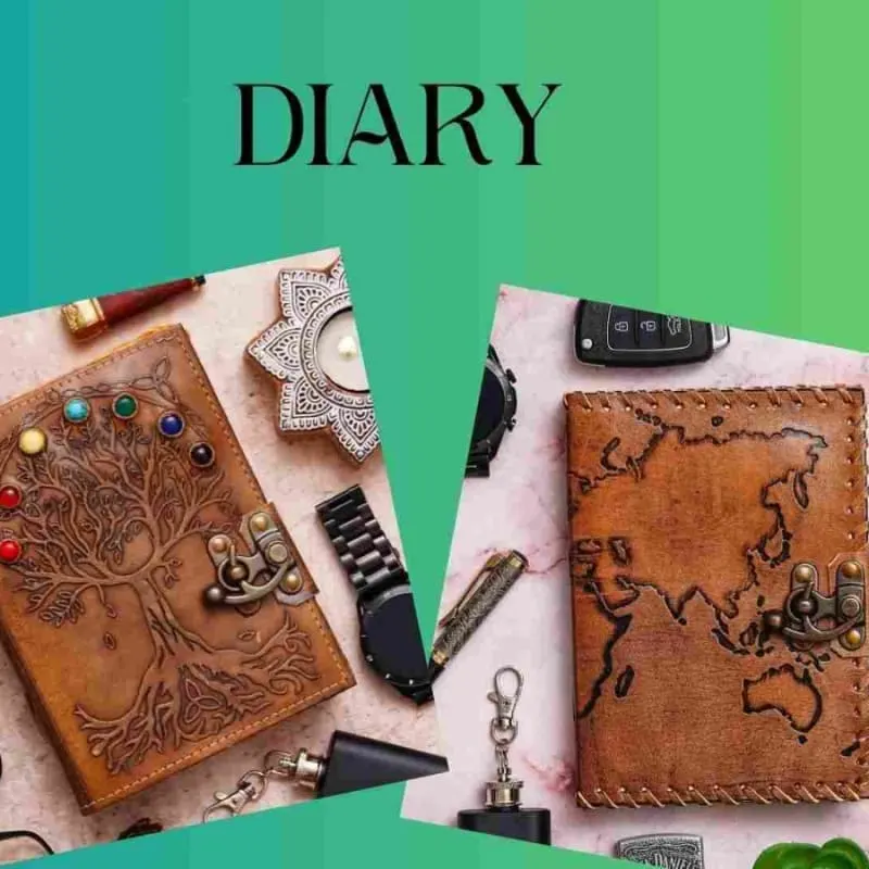 Leather diary
