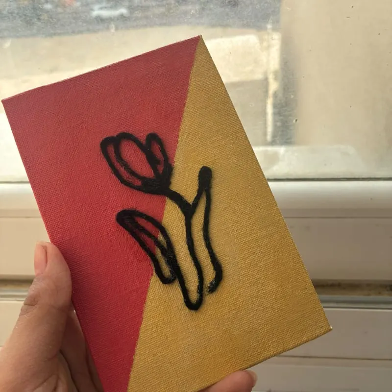 Blush Bloom | Handmade Mini Canvas Painting 🎨