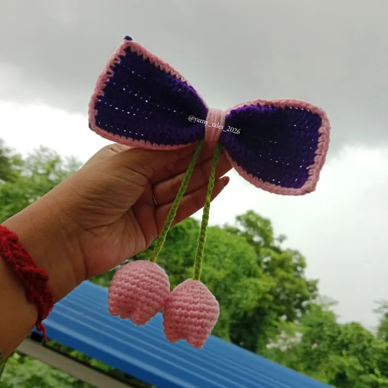 Crochet Bow clip