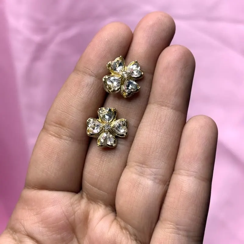 Clear white crystal earrings