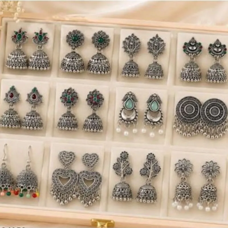 12 peice earings jhumka set box