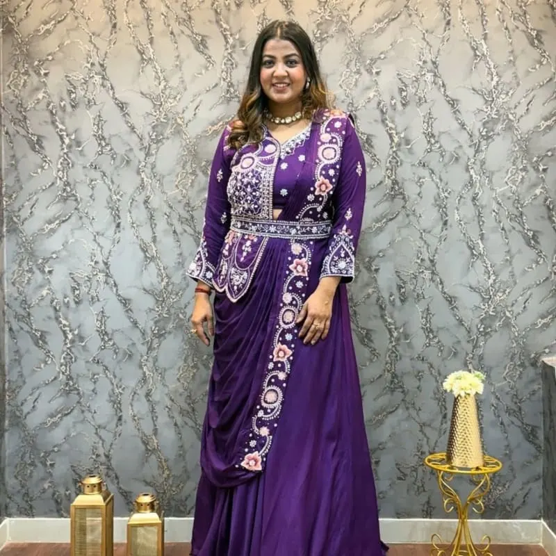 Indo - Western Drap Saree