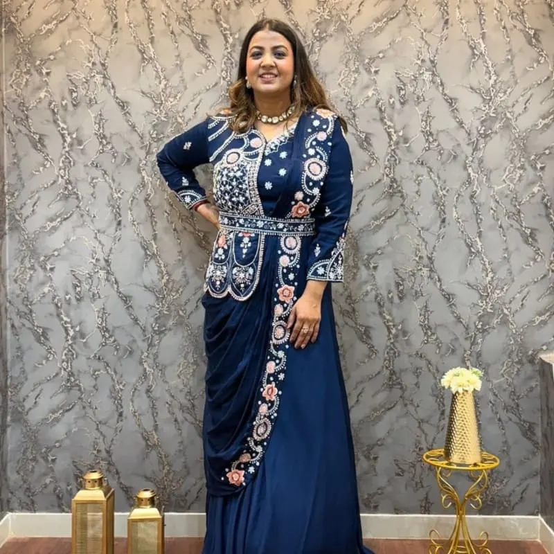 Indo - Western Drap Saree