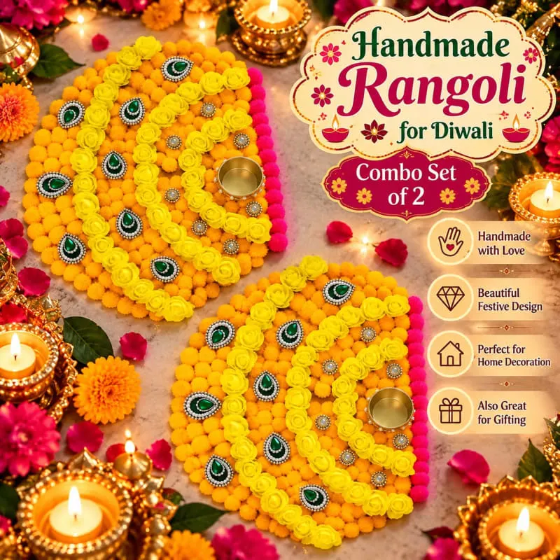 Handmade Rangoli COMBO set of 2 - Diwali Special