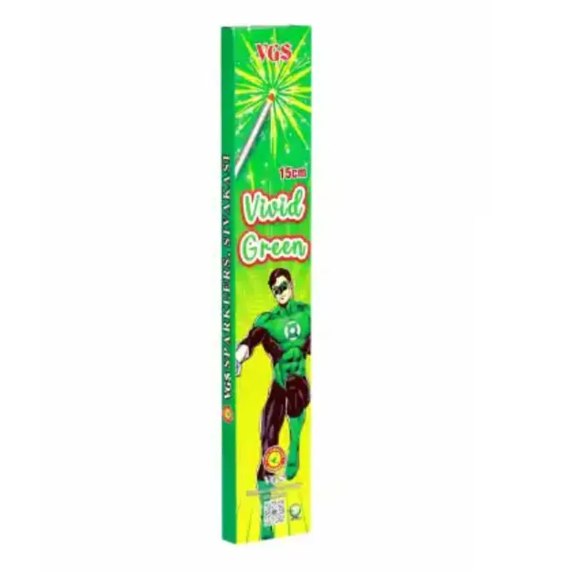 15cm Green Sparkle