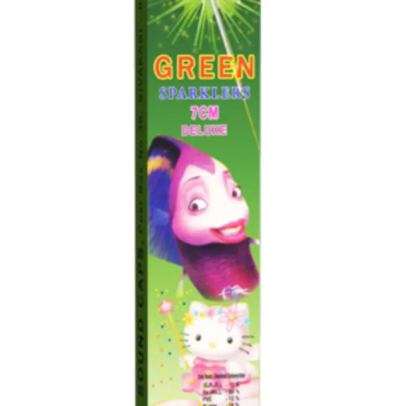 7cm Green Sparkle