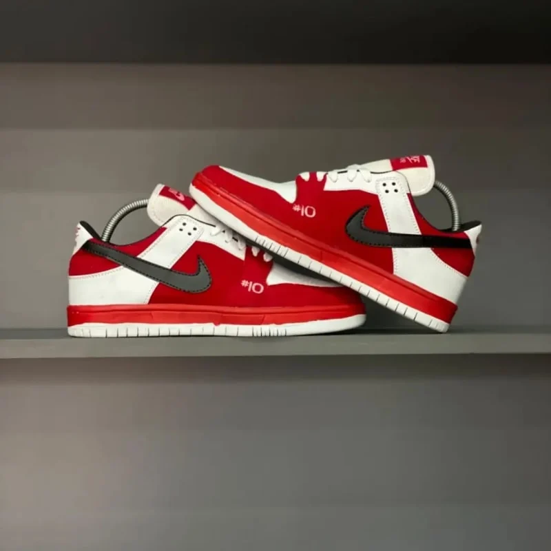 🔥 Red & White Premium Streetwear Sneakers | Bold Everyday Style 👟