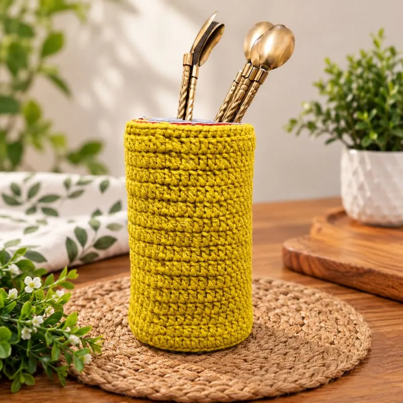Handmade Crochet Cutlery Holder