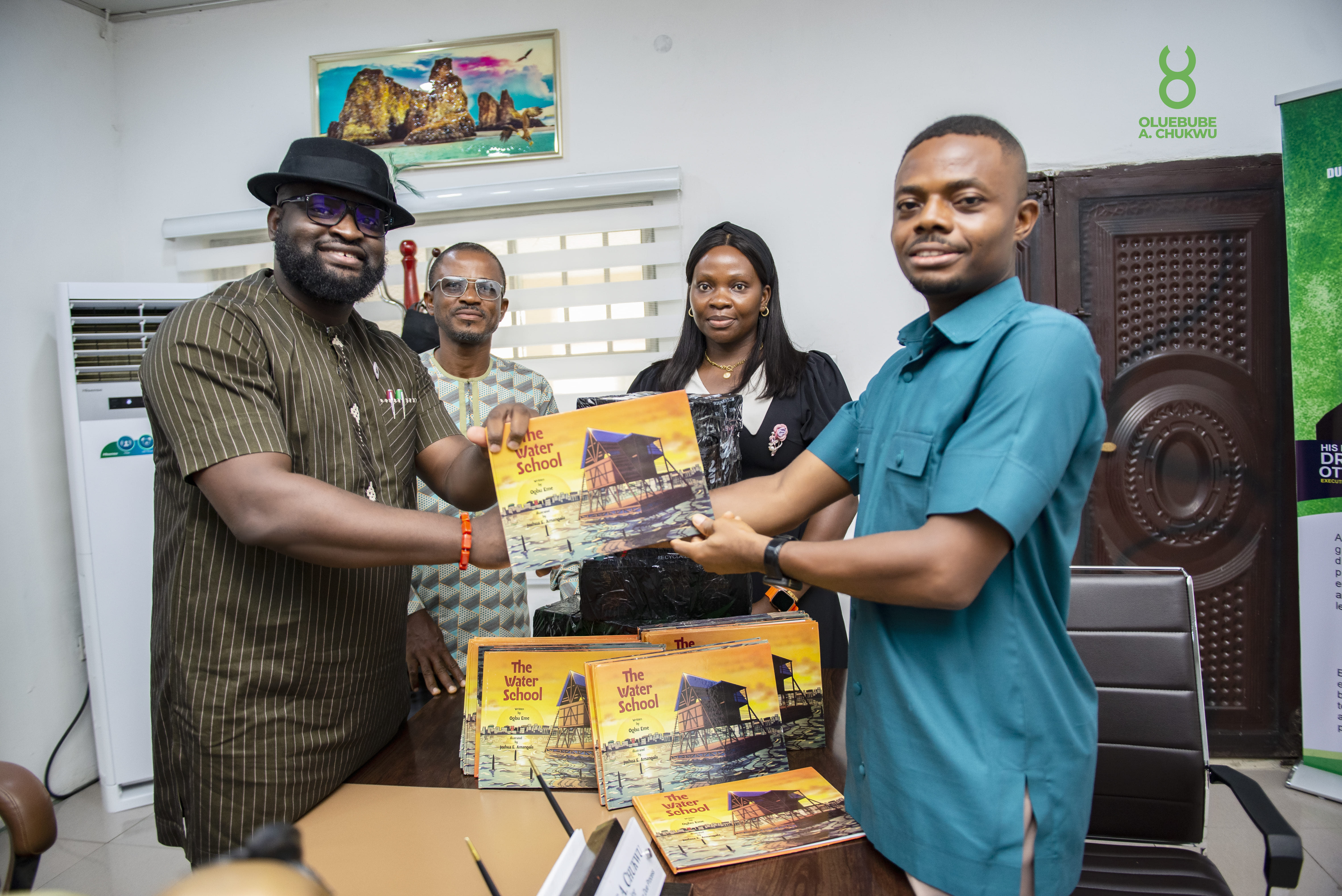 Oluebube Chukwu Receives Autographed Copy of 'The Water School' for Foundation’s Education Drive