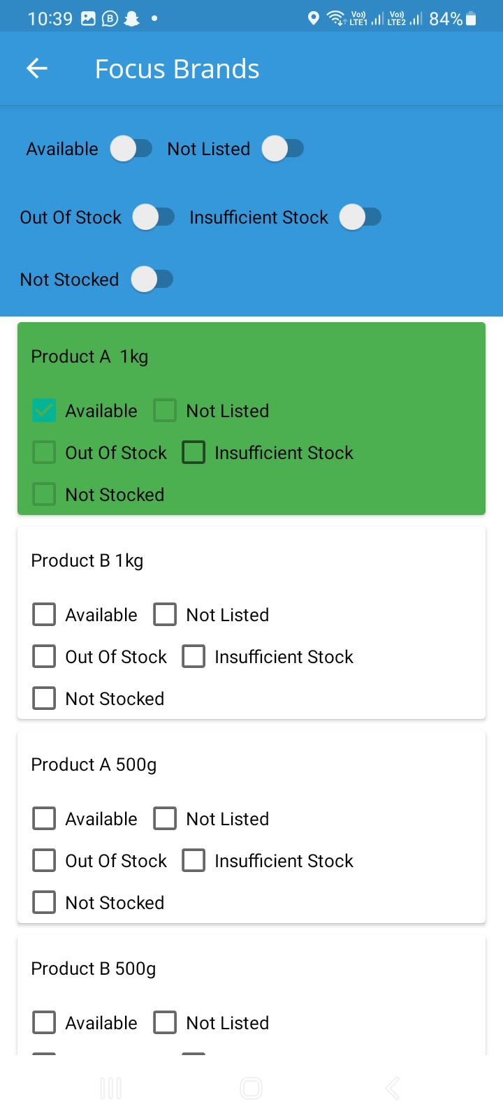 MSL Tracker / Product Availability