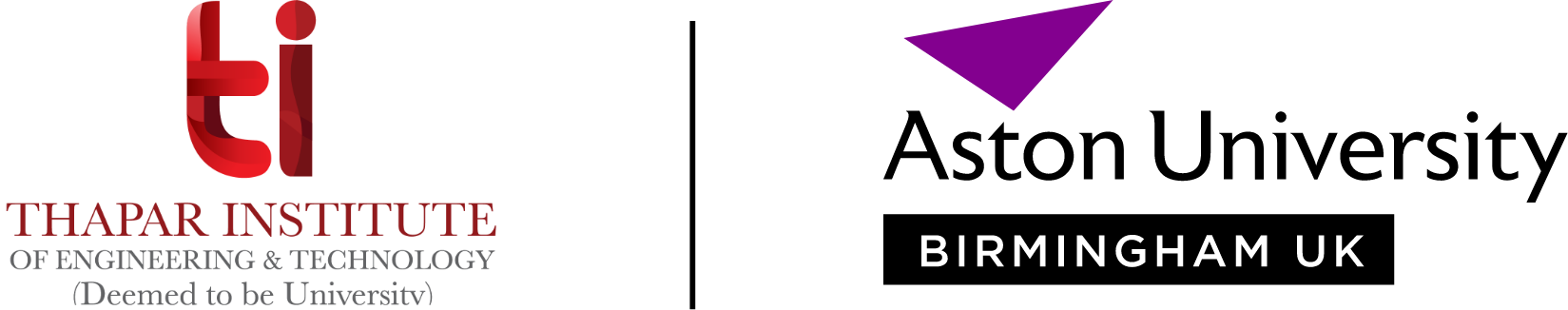 Aston University
and <b>Thapar Institute</b> logo