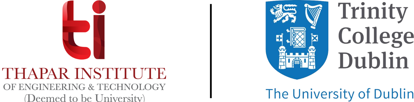 Trinity College Dublin
and <b>Thapar Institute</b> logo