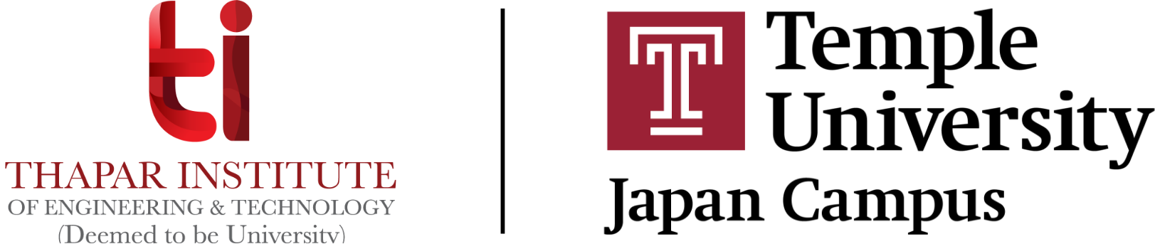 Temple University Japan
and <b>Thapar Institute</b> logo