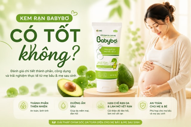 Kem rạn BABYBƠ có tốt không? Lựa chọn dịu nhẹ cho làn da dễ rạn khi mang thai
