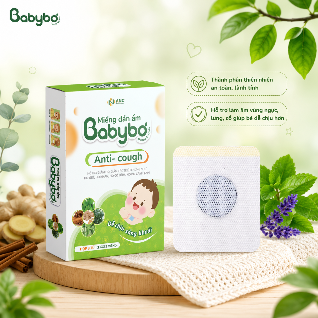 Miếng dán ấm giảm ho BABYBƠ Anti-cough – giải pháp hỗ trợ được nhiều mẹ lựa chọn
