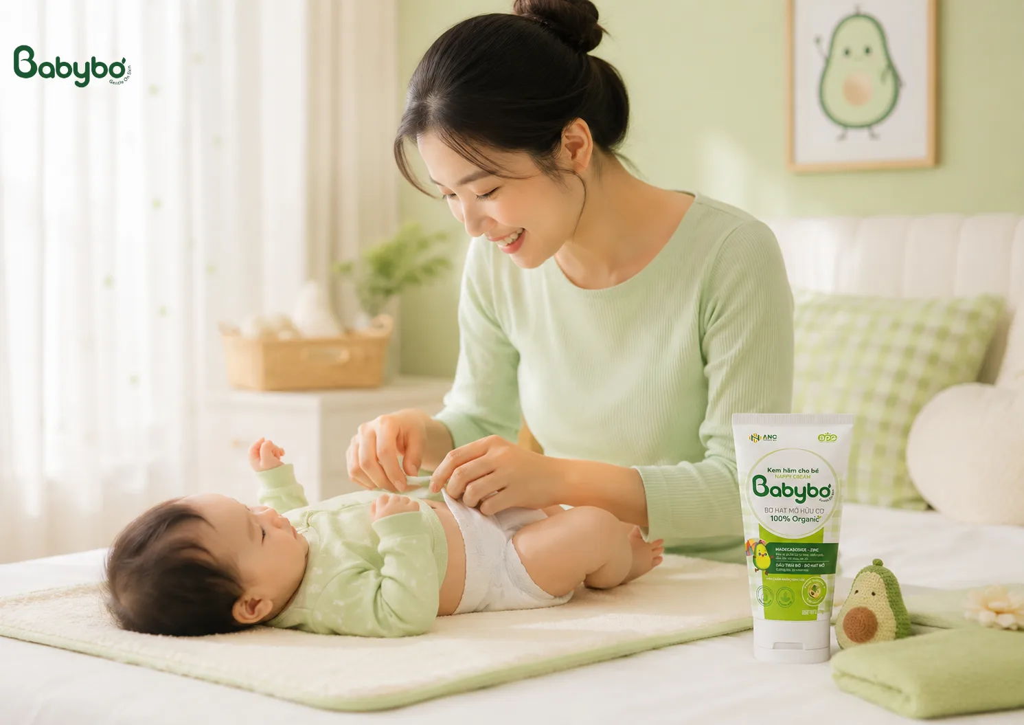 Thành phần kem hăm Babybơ hỗ trợ chăm sóc da bé dịu nhẹ