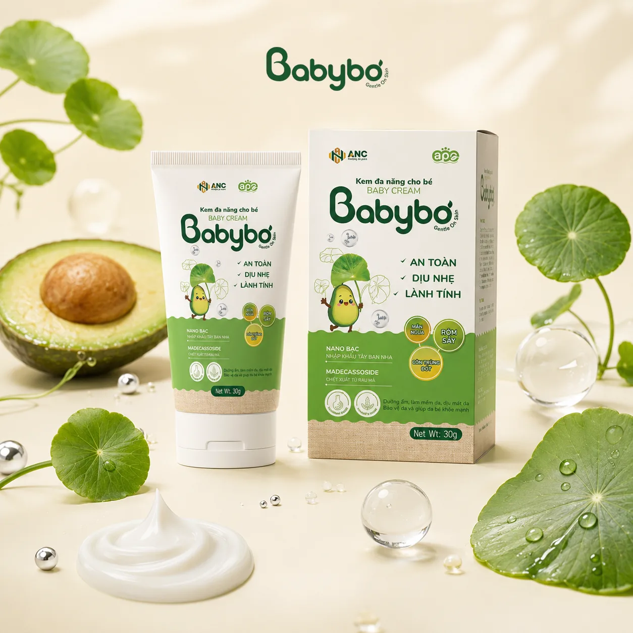 Mẹ chăm sóc da cho bé với Kem đa năng Babybơ