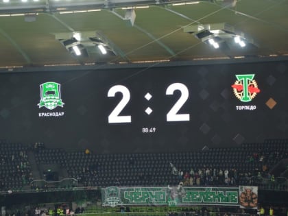 ФК "Краснодар" не смог обыграл "Торпедо" в 18-м туре РПЛ