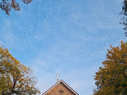 В Михайло-Афонской пустыни освятили иконы, расписанные на потолке Михайловского храма