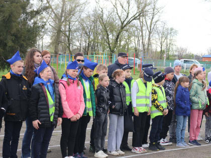 Сегодня в ст. Гиагинской на базе МБОУ СОШ № 1 прошёл муниципальный этап конкурса юных инспекторов дорожного движения «Безопасное колесо-2023».