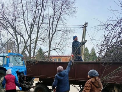 В хуторе Прогресс Айрюмовского сельского поселения прошёл субботник.