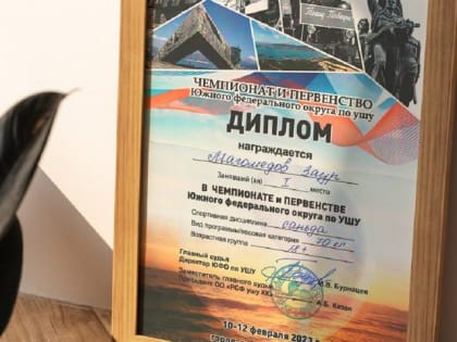 Студент МГТУ стал чемпионом Южного федерального округа по ушу